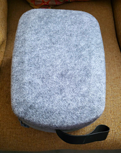 Grey headset carry - headset, case